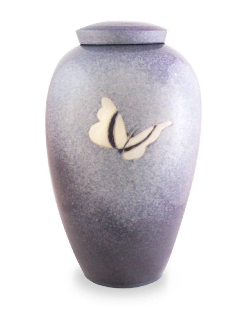 Keramiek urn met vlinder UV08-10-1